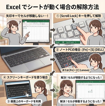 xcel のスクロールロックのまとめ