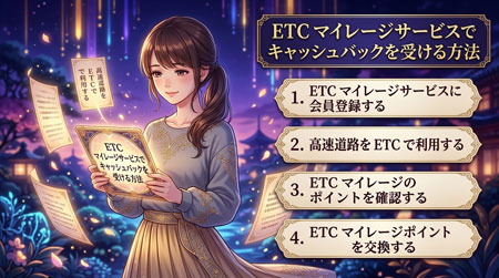 ETC マイレージサービスでキャッシュバックを受ける方法