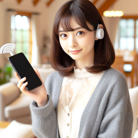 パソコンやスマホで通信できない様子