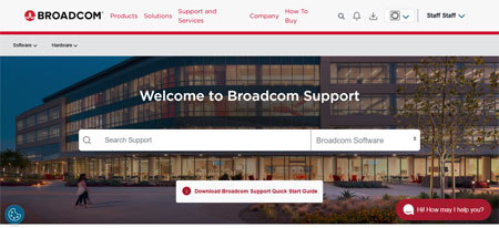 Broadcom サポートサイトにログイン