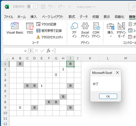 ゲームをクリアした様子