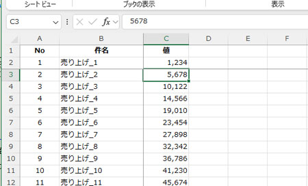 任意のセルを指定して固定