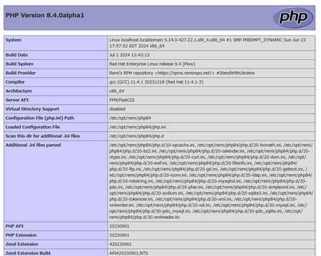 php.ini を変更する