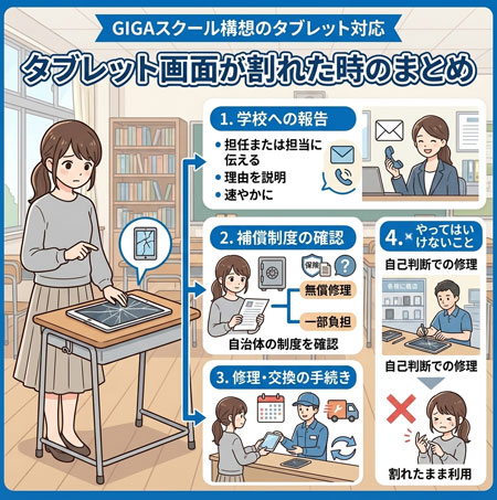 タブレット画面が割れた時のまとめ