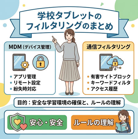 学校タブレットのフィルタリングのまとめ