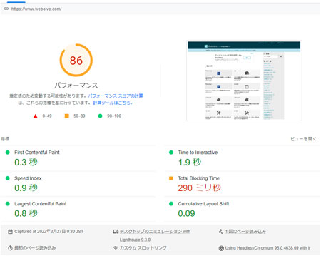 低スペックサーバのスコア