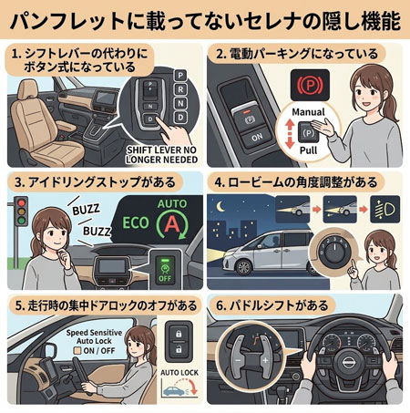 パンフレットに載ってないセレナの隠し機能